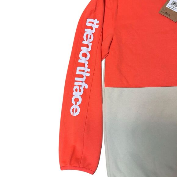 The North Face Mens L Tech Crew Sweatshirt Orange Pullover Outdoor Gorpcore NEW - Picture 4 of 15